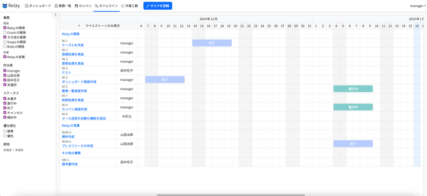 作業工数の登録